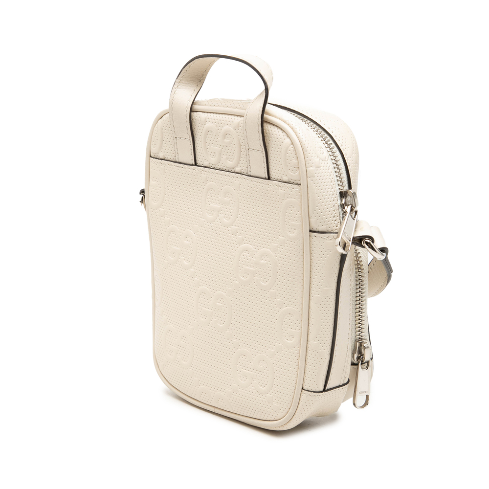 Pre-Loved Gucci Mini GG Embossed Perforated Calfskin Satchel - Picture 2 of 8